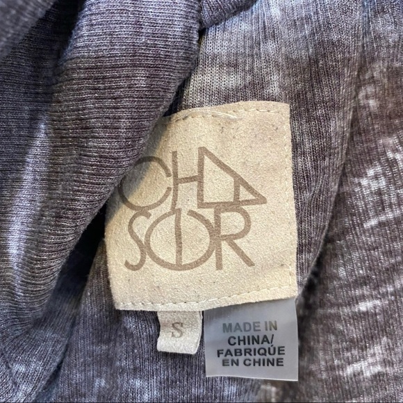 Chaser | Ribbed Long Sleeve Tee Laced Up Back. Shirt Tail Tee. Size Small. - Picture 11 of 14